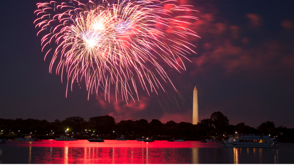 fireworks in DC on the 4th of July