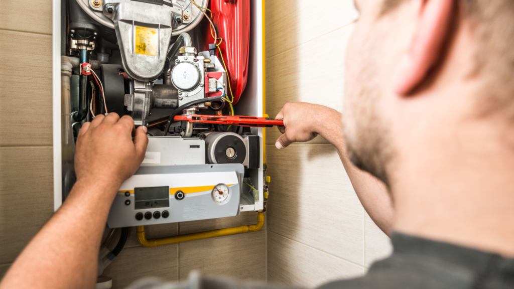 home warranty repairman servicing electrical systems