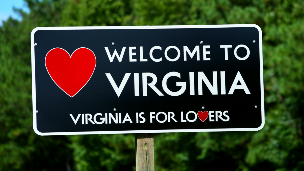 Welcome to Virginia, Virginia is for Lovers Sign